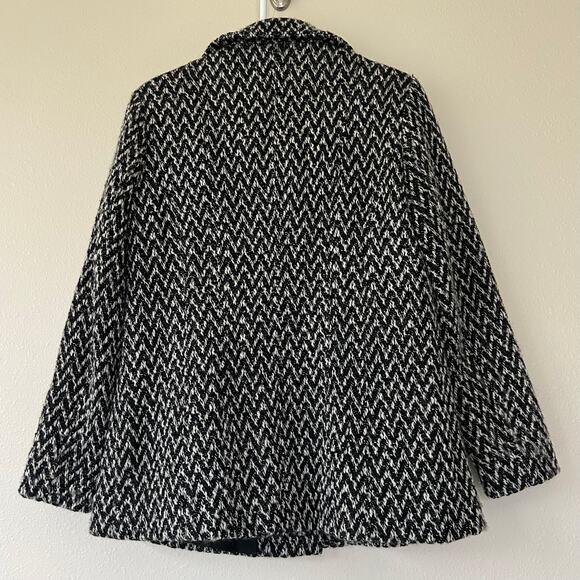 Vintage Kenneth Cole wool blend tweed peplum houndstooth 90s Y2K jacket coat S - Picture 8 of 16